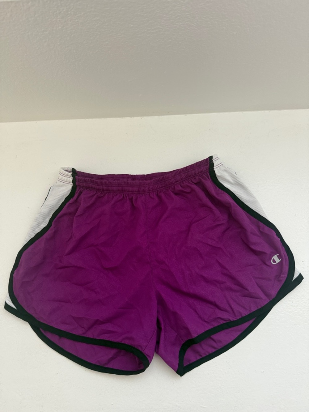 Champion Women's Fuchsia Athletic Shorts with Black Trim